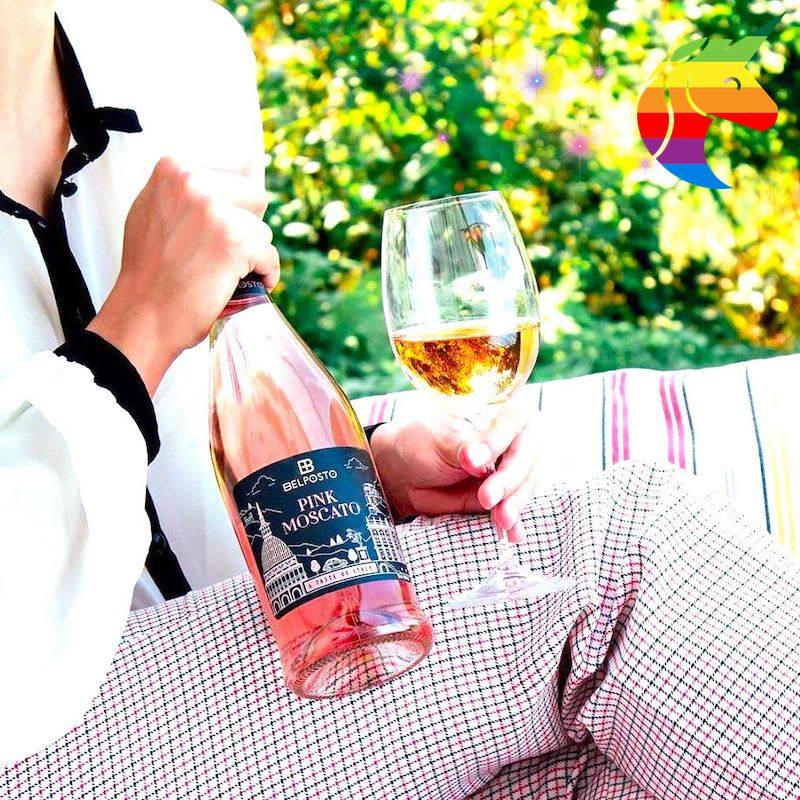 意大利莫斯卡托pink moscato甜粉红起泡葡萄酒气泡圣诞节日派对