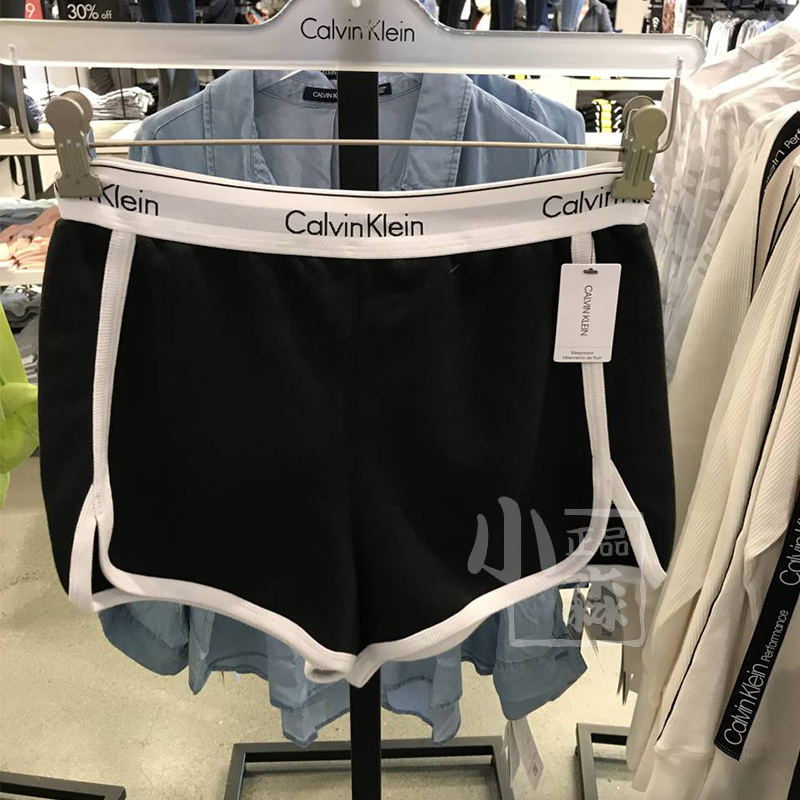 CK Calvin Klein 新款女士睡裤家居裤棉质休闲运动短
