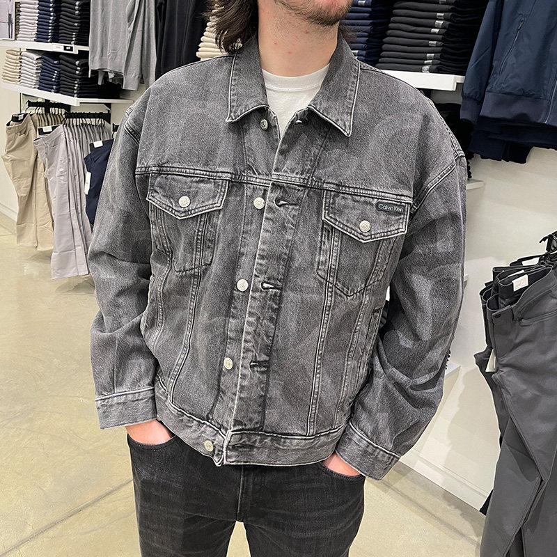 calvin klein/ck男士2024春秋新款休闲时尚潮流满标牛仔夹克外套