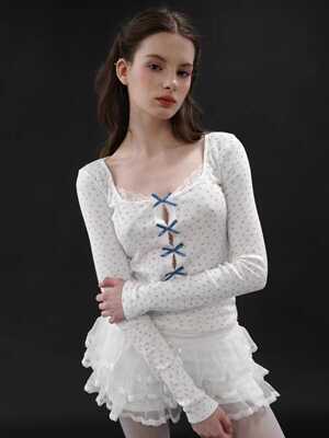 dryrose纯欲风蕾丝拼接长袖T恤