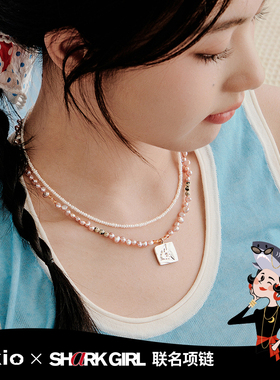 Likio x SharkGirl 插花系列 复古金币花朵剪影珍宝项链