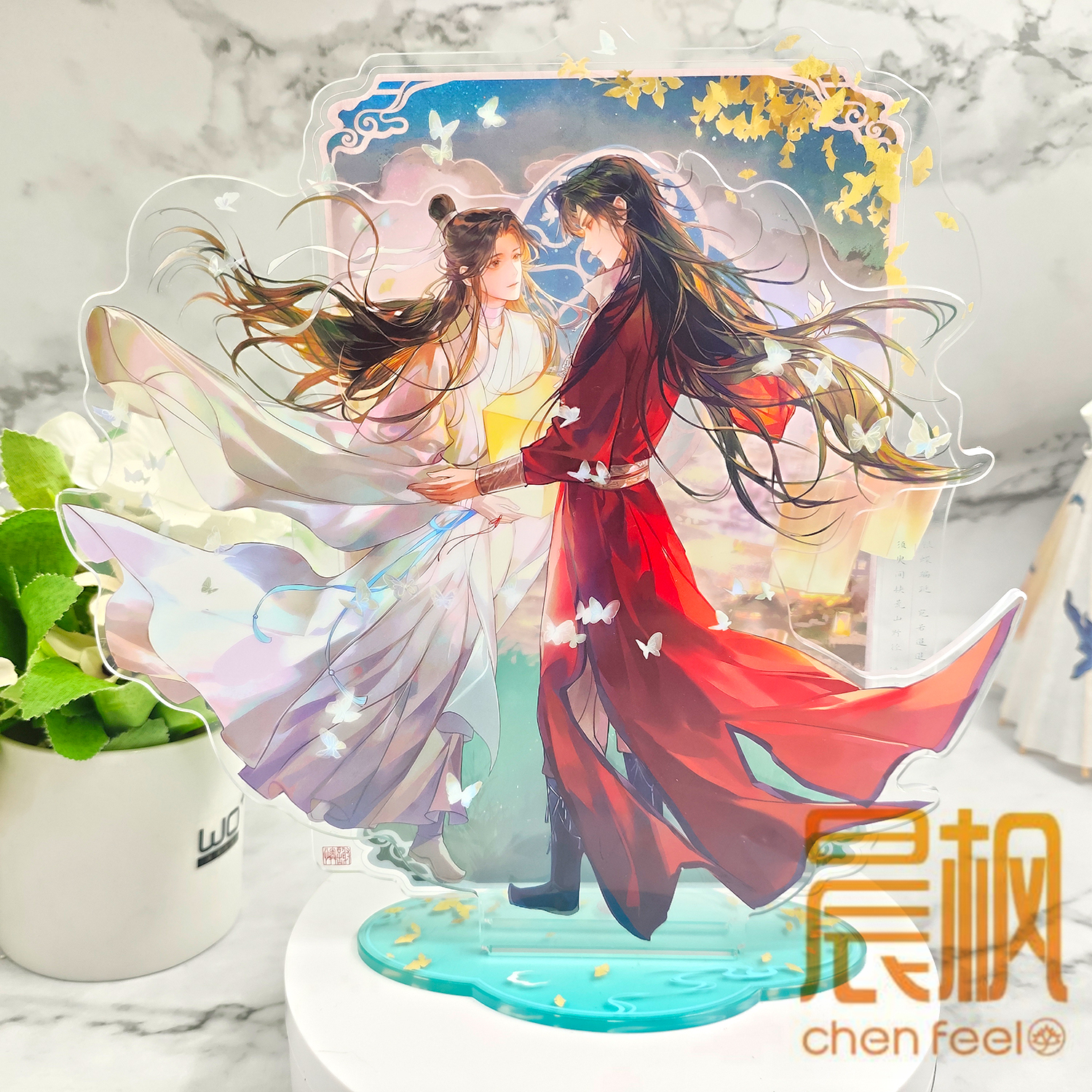 天官赐福动画官周「明灯千盏系列」徽章色纸花城谢怜 觅星社正品