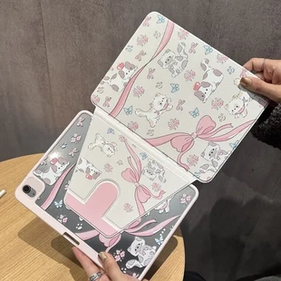 亚克力611彩绘代平板10保护套卡通适用mini7ipadair711寸旋转pro