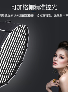 直播灯深抛直播间灯光设备专业直播补光灯主播专用室内拍摄深口格栅柔光箱摄影打光灯摄影棚蜂巢网格地灯