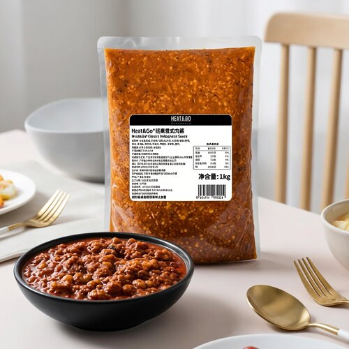 HEAT&GO经典意式肉酱1kg意大利面酱猪肉意式猪肉酱商用肉酱拌面