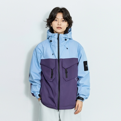 CIWORK撞色可拆卸连帽冲锋衣