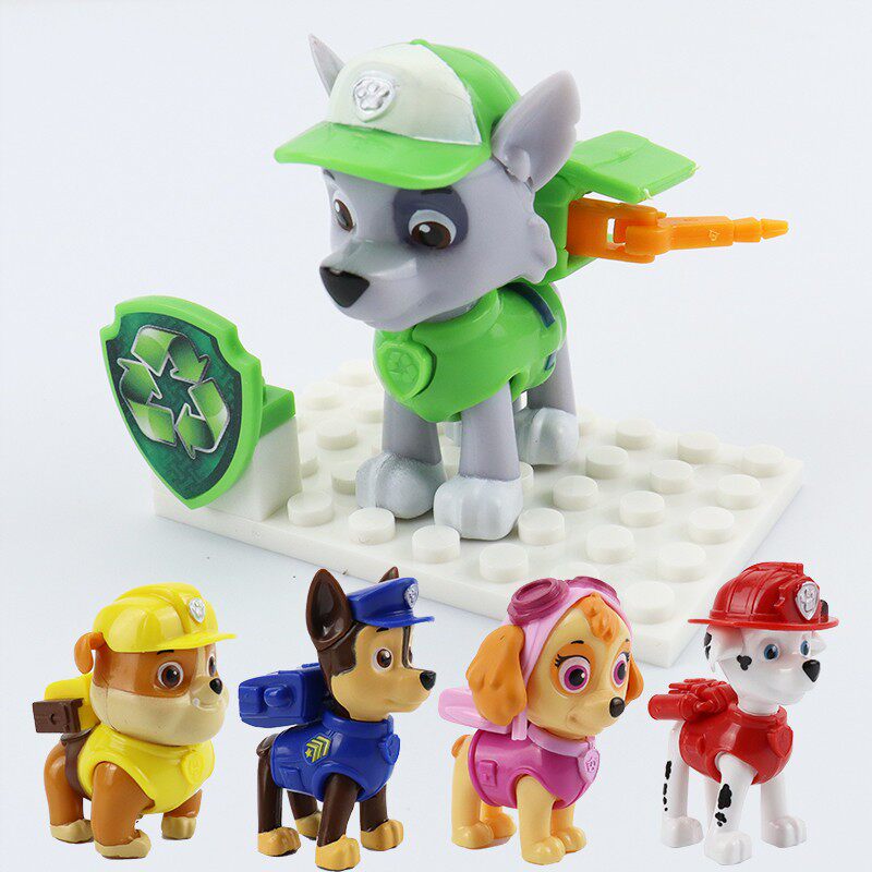 汪汪队六只狗狗单个狗狗阿奇天天毛毛小砾小狗模型玩具小摆件饰品