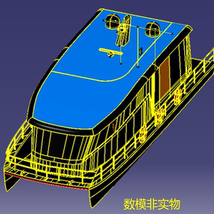 双体船小艇3D三维几何数模型驾驶船舱曲面造型座椅图纸CAD单层stp