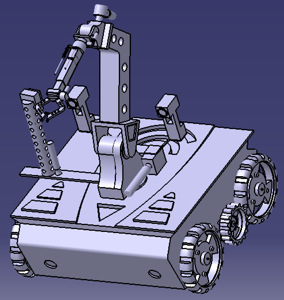 遥控机械小车汽车三维模型3d打印