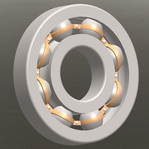 130mm毫米滚珠轴承深沟球轴承solidworks含参3d三维几何数模型stp