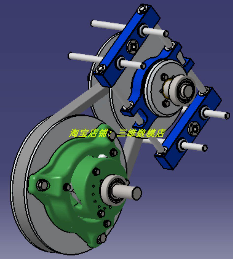 汽车cvt机电式无级变速器减速箱3d三维几何数模型滑轮皮带轿车stp