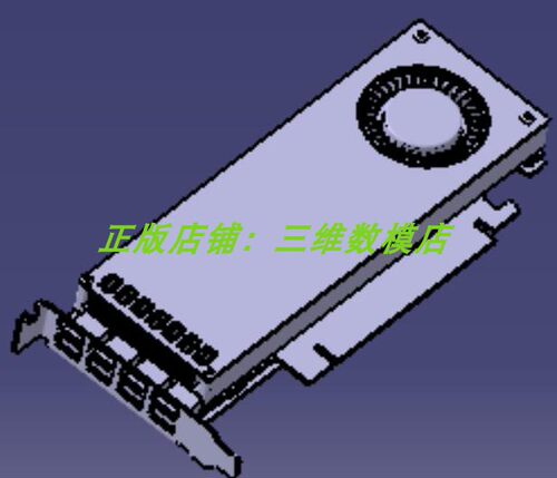 电脑独立显卡 散热器风扇叶片实体 3D打印素材 三维几何数模型stp