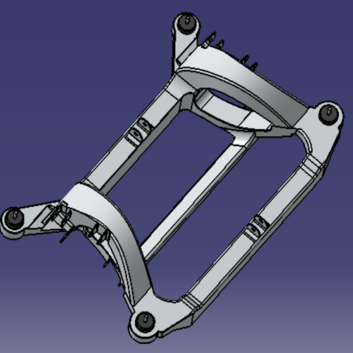 特斯拉Tesla电动机新能源汽车轿车后副车架曲面3D三维几何数模型