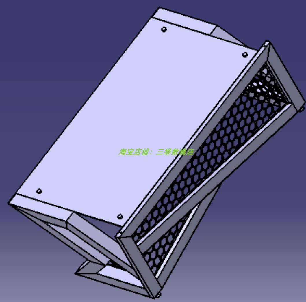 2米m蜂巢x型办公桌子3d三维几何数模型stp格式长书桌造型学习课桌