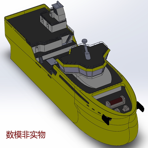 130百米货船运输船曲面造型3D三维几何数模型Solidworks海巡船CAD - 封面