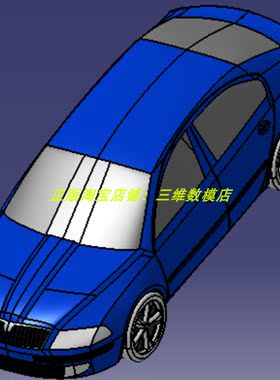 斯柯达明锐三厢轿车汽车Solidworks含参外观曲面3D三维几何数模型