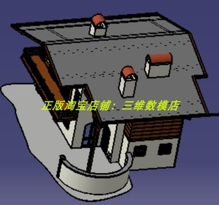 双层独栋别墅外观实体Inventor含参 3D打印素材三维几何数模型stp