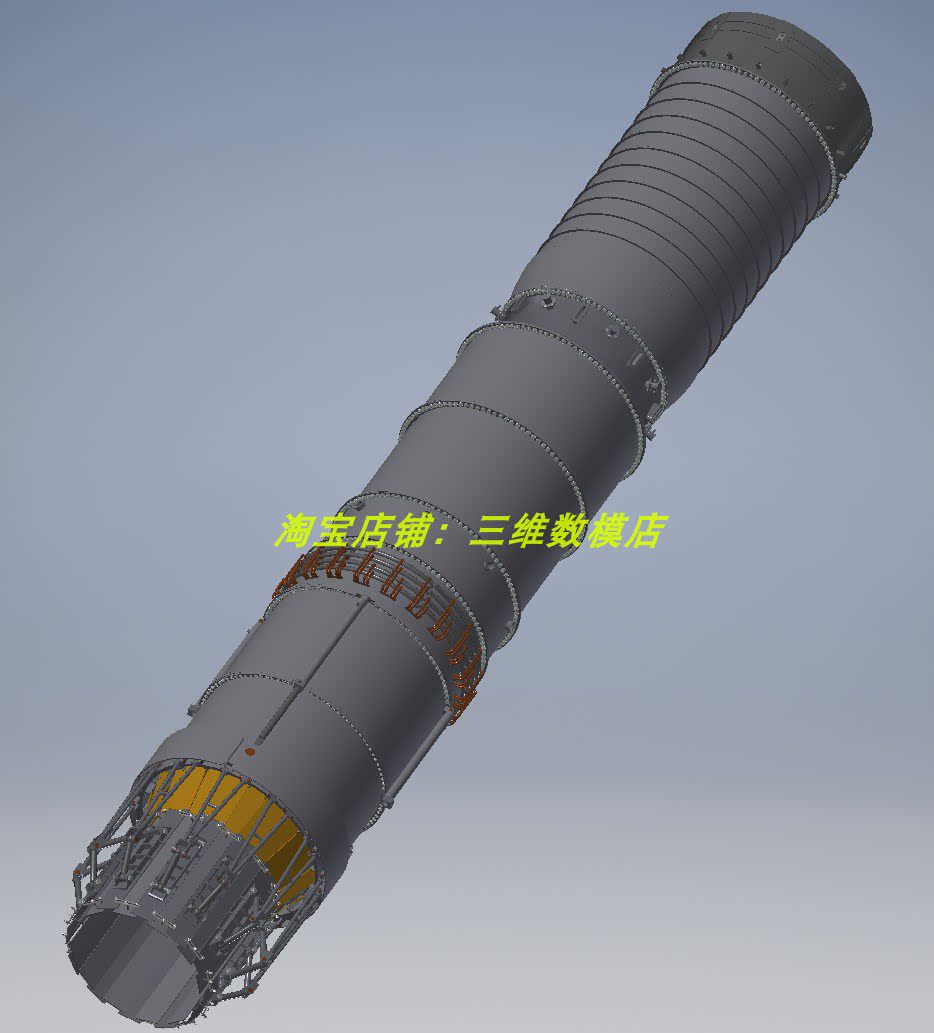 飞机涡轮风扇叶空气喷气发动机3d三维几何数模型客机引擎inventor