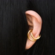 金色双层耳骨夹无耳洞女欧美复古小众中性2026新款 耳夹耳廓夹耳饰