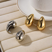 重工金属水滴耳环女欧美时尚 夸张2025年新款 潮小众高级感耳饰耳钉