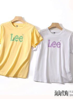 Lee短袖T恤女22春夏新圆领印花棉LWT0025393RT00F-A00425-K14000