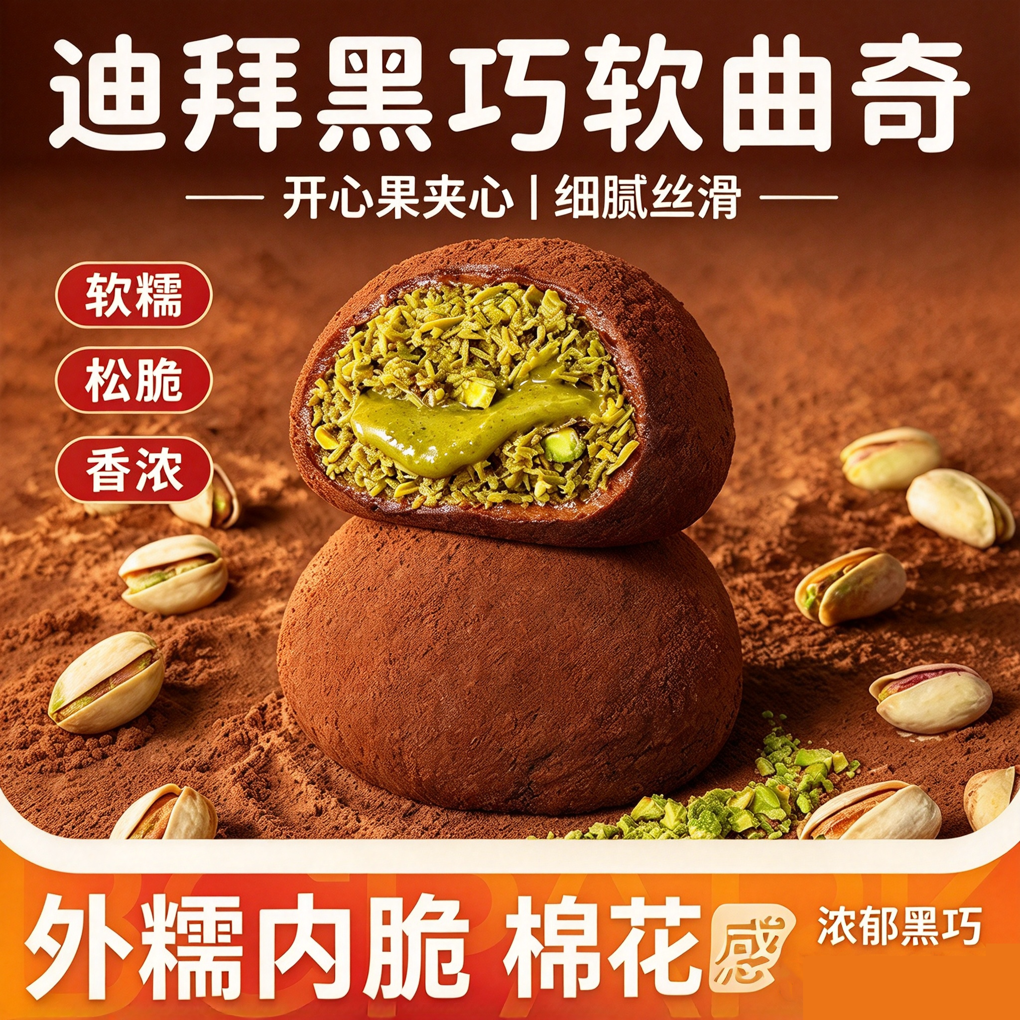 轻膳语迪拜巧克力软曲奇4味