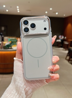 新款细圈磁吸适用于苹果iPhone17Promax男女款灰色17Air透明iPhone16Pro保护套Magsafe手机壳15高级感14磨砂