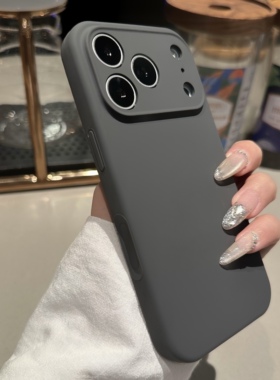 软糯肤感液态硅胶一体拍照Ai按键适用于苹果17promax石墨灰16pro精孔Air全包15pm保护套14纯色13Pro防摔plus