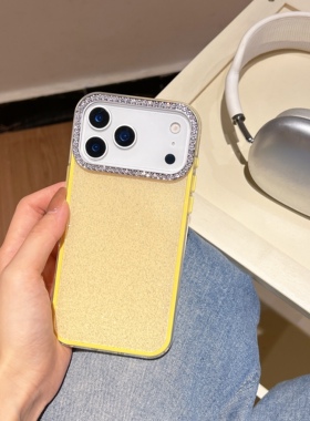 闪钻满天星闪粉镶钻黄色适用于苹果17promax手机壳17Air二合一16Pro气质奢华15promax漂亮16pm网红14pro防摔