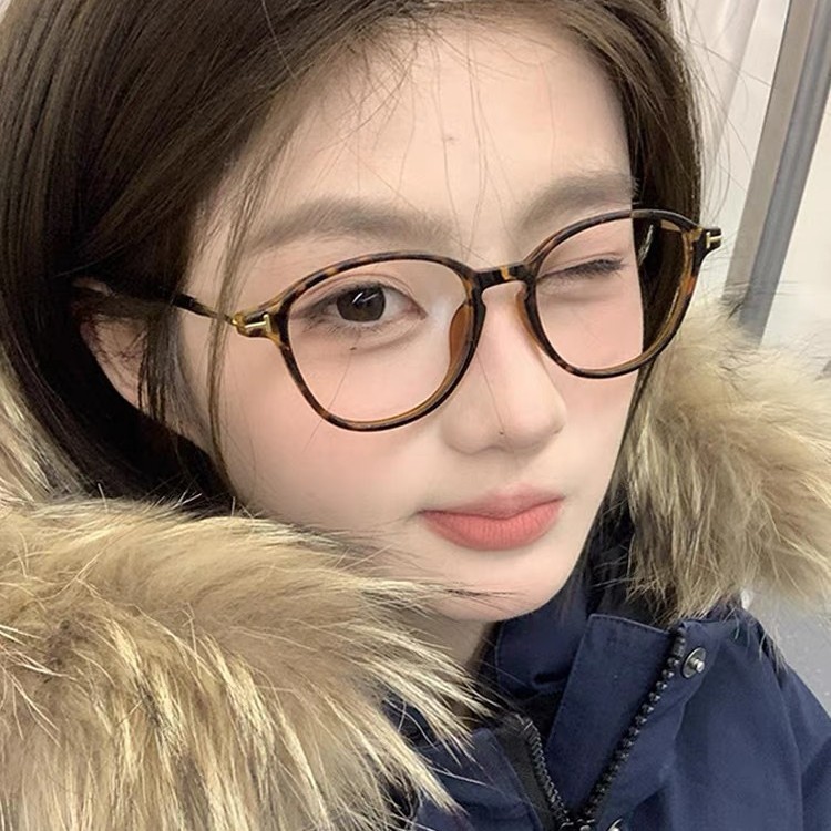 韩版玳瑁色超轻眼镜框女素颜神器可配有度数近视豹纹复古潮方圆