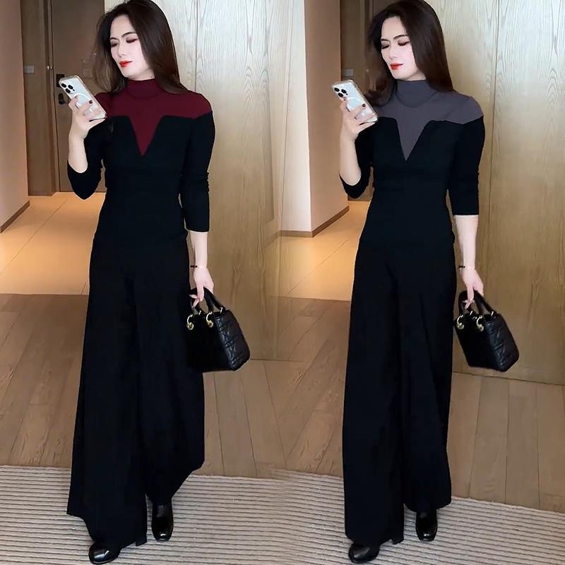 时尚套装女2025秋冬新款打底衫