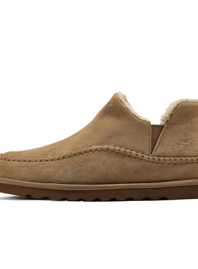 Skechers斯凯奇秋冬季男款雪地靴百搭轻便舒适一脚蹬休闲鞋205178