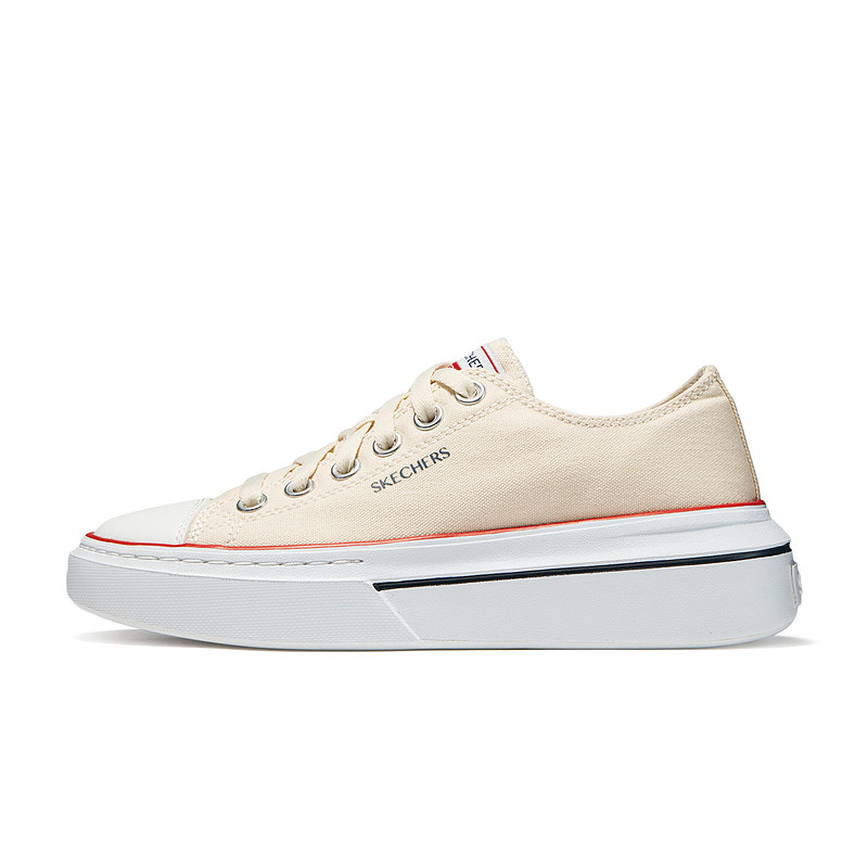 Skechers斯凯奇新款女鞋休闲轻便舒适通勤风绑带帆布鞋185073