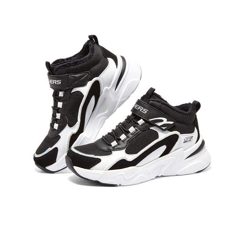 Skechers斯凯奇秋冬款女童加绒棉鞋透气防滑 休闲运动鞋302583L