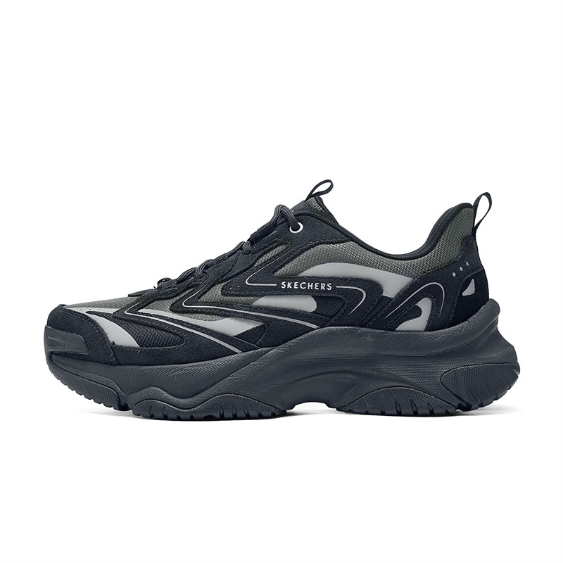 Skechers斯凯奇新款男士轻质拼接网布设计保暖舒适老爹鞋183197