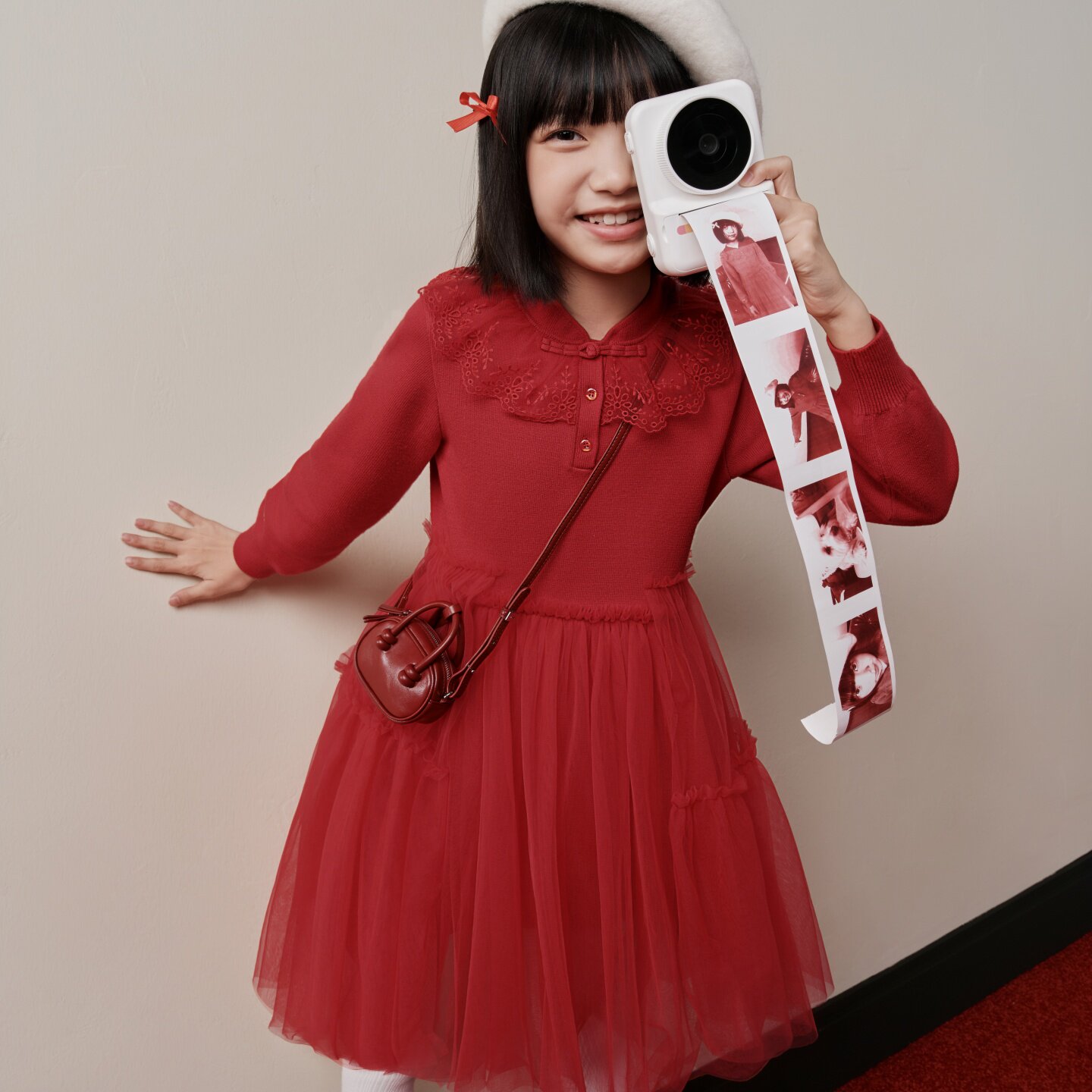 Skechers斯凯奇2026新款女童舒适大方百搭针织连衣纱裙L126G042
