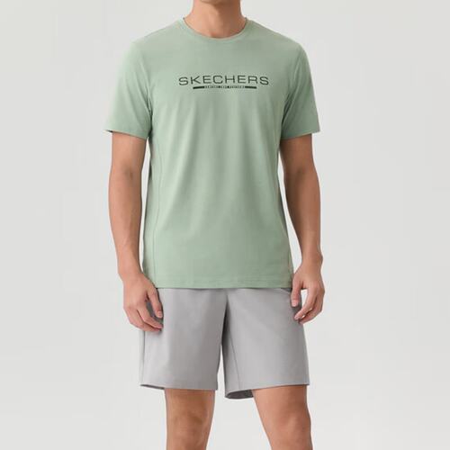 Skechers斯凯奇2026新款男士春夏吸湿舒适针织短袖T恤衫P226M239