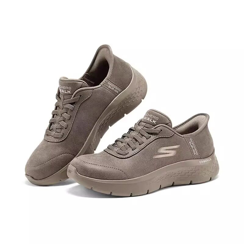 Skechers斯凯奇女士健步鞋一脚蹬高回弹闪穿易脱柔软舒适124837
