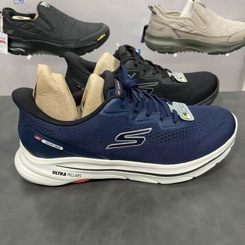 Skechers斯凯奇2025新款男士轻质舒适百搭运动绑带健步鞋216797