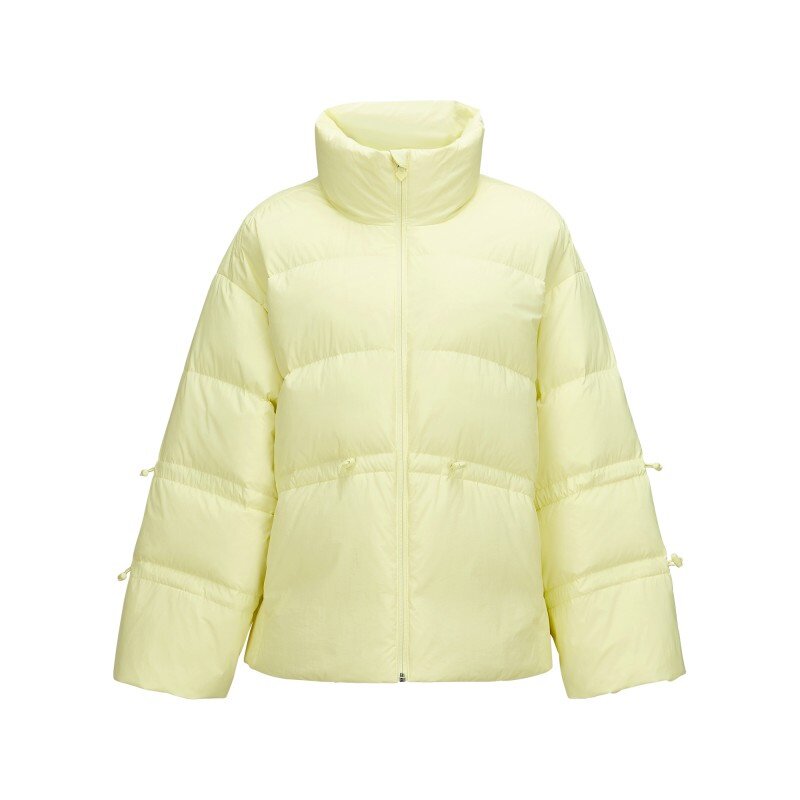 Skechers斯凯奇秋冬新款女士休闲梭织短款连帽羽绒服外套P424W234
