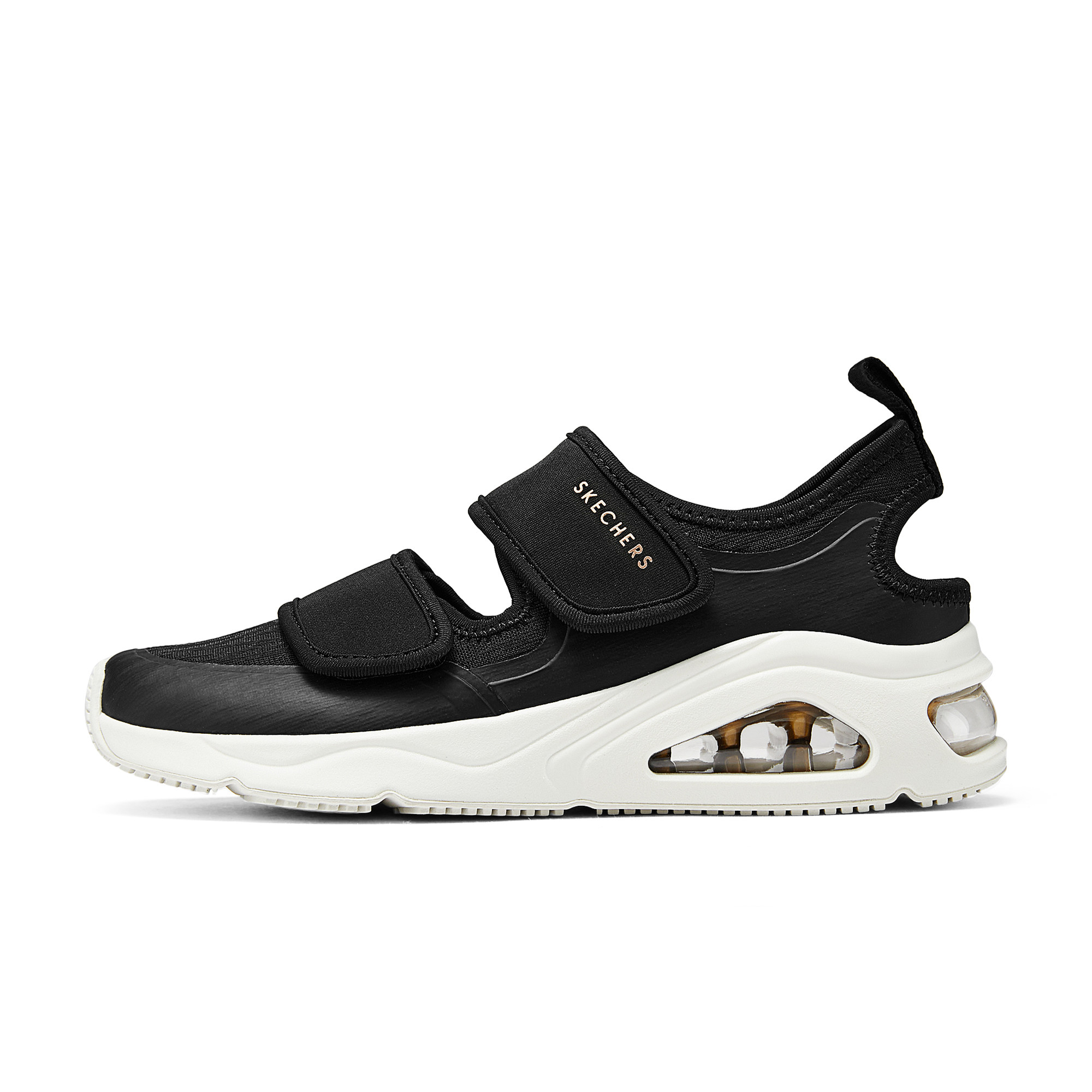 Skechers斯凯奇女鞋玛丽珍鞋魔术贴包头镂空气垫休闲鞋凉鞋177406