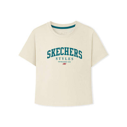 Skechers斯凯奇春夏女士时尚潮流吸湿速干针织短袖T恤衫L226W051