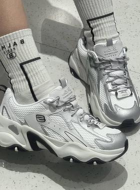 Skechers斯凯奇女士新款舒适休闲透气网布时尚绑带运动鞋150523