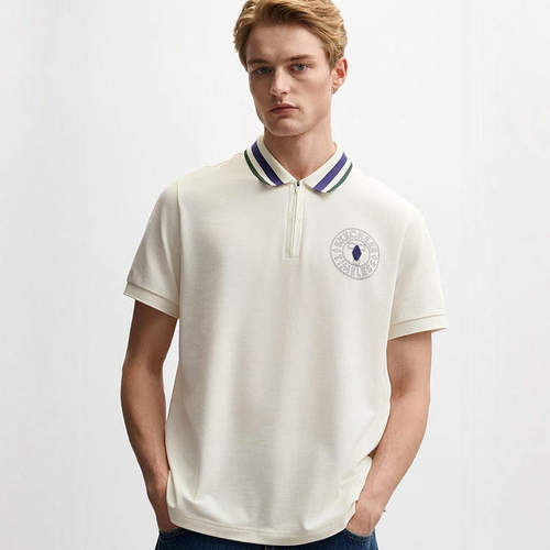 Skechers斯凯奇男士春夏时尚百搭撞色条纹针织短袖POLO衫L226M040