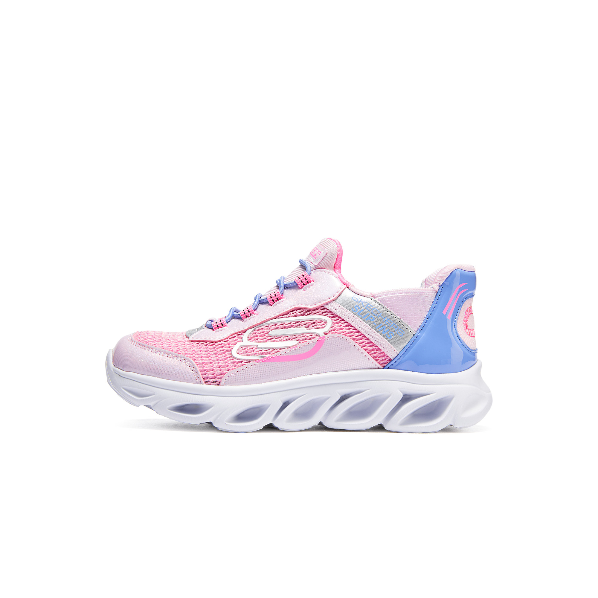 Skechers斯凯奇新款女童闪穿一脚蹬轻便休闲运动健步鞋319055L