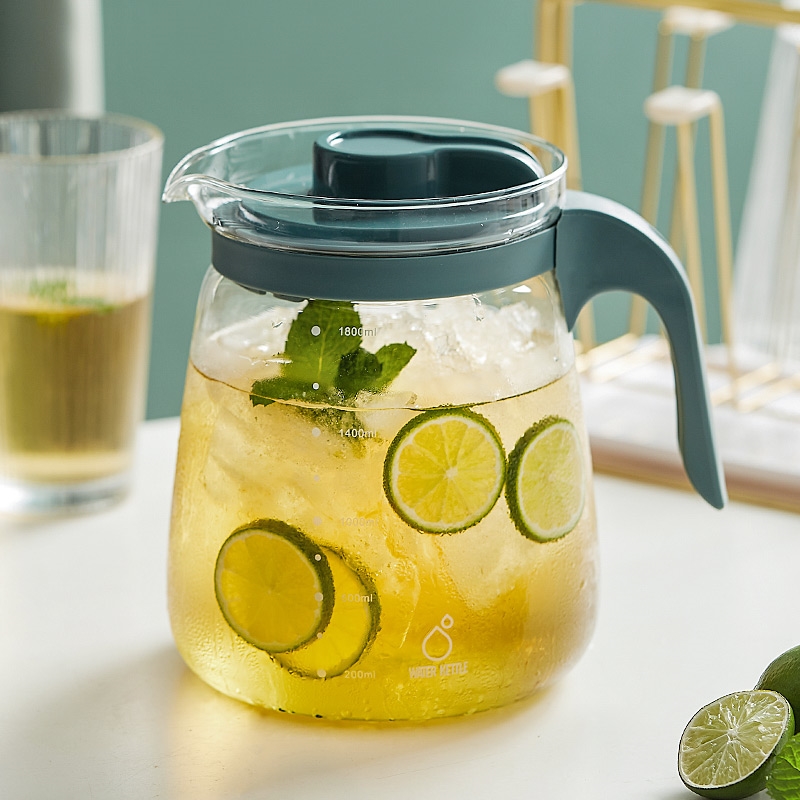 冷水壶家用耐高温玻璃加厚家用大容量凉白开水壶水瓶果汁茶壶北欧