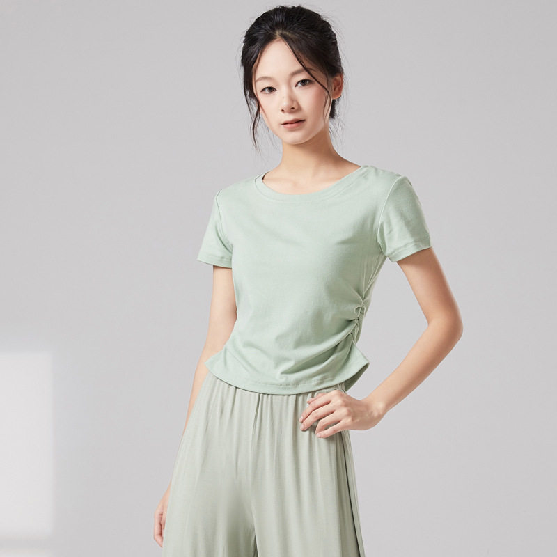 舞蹈服上衣女经典圆领古典舞服现代舞民族新款服装成人舞蹈练功服