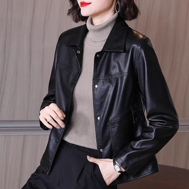 高档皮衣外套女士短款2026春秋新款韩版洋气减龄显瘦机车服皮夹克
