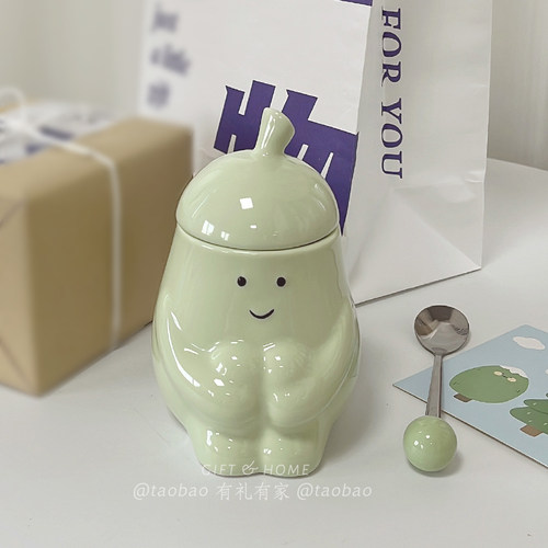 可爱搞怪抱抱梨杯子生日礼物男生