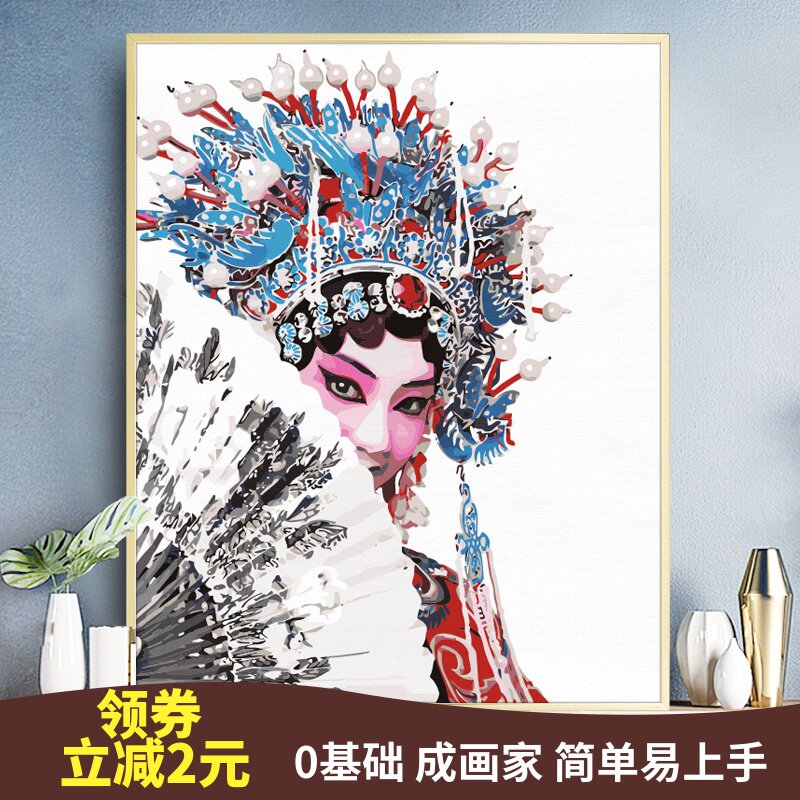 数字油画diy手工填色减压古风少女客厅装饰画手绘人物油彩画中式在类目 家居饰品, 装饰画, DIY/数字油画中 - 来自Buy2taobao.com提供专业的淘宝代购服务
